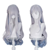 [Styled Wig]Miyanaga Nonoka Cosplay Wig Anime BanG Dream Women Long‌ Gray Mixed Blue 85CM Hair Halloween Party Wigs