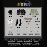 Belle Cosplay Costume Game Zenless Zone Zero ZZZ Black And Green Skirt Outfit Carnival Halloween Anime Game Role Play Uniform