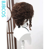 [Styled Wig]Bloody Queen Mary‌ Cosplay Lace Front Wig Game I Dentity V Women Man Short Brown Curly Hair Halloween Party Wig