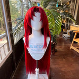 [Styled Wig]Gebura Cosplay Wig Game LC Women Long Style Red Hair Anime For Halloween Party Heat Resistant Synthetic Wigs