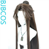 [Styled Wig]Brown Xie Lianchu Wanning Corn Beard Hairy Girl Patch COS Style Wig Set