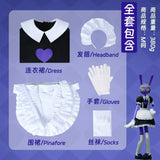 Jax Maid Cosplay Costume Anime Women Maidservant Adult Anime Uniform Digital Circus Role Play Halloween Party Outfit XS-3XL