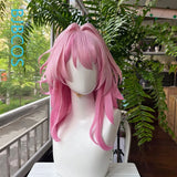 March 7th Cosplay Wig Honkai Star Rail Hair 50cm Long Pink Gradient Wigs Heat Resistant Synthetic Hair Halloween Party