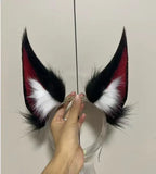 [Styled Wig]Blossom Springs Ahri Cosplay Wig Game Anime Woman Black Mixed Red Short 40CM Hair For Party Role Play Halloween Wigs