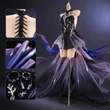 Leviathan‌ Cosplay Costume Game Wuthering Waves Women Black And Purple Dress Full Set Anime Outfit For  Halloween Role Play