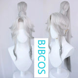 [Styled Wig]Ashes of the Kingdom‌ XXu Shu Silver White Spray Color Lace Front Wig COS Wig Set