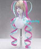 Game NEEDY GIRL OVERDOSE Super-Chan Kangel Cute Luminous Bendable Poseable Props Cosplayer Halloween+Wig Ribbon