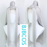 [Styled Wig]Ashes of the Kingdom‌ Silver white Lace Front Wig COS Ganji wig set with other characters in the picture