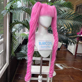 [Styled Wig]Perona Cosplay Wigs Pink Curl Double Ponytail Heat Resistant Synthetic Woman Hair Full Wigs For Halloween Party Wigs