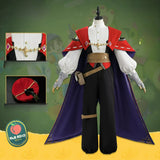 Roco Kingdom Anime Enzo Cosplay Costume Cape Shirt Pants Hat Waist Bag Belt Convention Halloween Christmas
