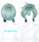 [Styled Wig] Lohen Cosplay Wig Genshin Impact  Men Short 35cm Green Hair Knights of Favonius Cosplay Halloween Wig