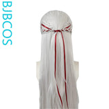 [Styled Wig]WHERE WINDS MEET Silver White Three Heavens Three Pointed Lace Front Wig COS Hairy Girl Style Wig Set