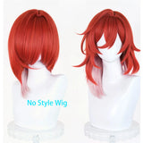 [Styled Wig]Himeko Cosplay Wig Game Honkai: Star Rail HSR Himeko Girlhood Red Mixed Short 45CM Hair Anime Halloween Party Wig