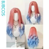 [Styled Wig]‌Mizi Cosplay Wig Anime Alien Stage Pink Gradient Blue Purple Long 76-80CM Synthetic Hair Halloween Heat Resistant