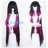 [Styled Wig]Columbina Hyposelenia Cosplay Wig Game Genshin Impact Woman Long 105CM Mixed Black Hair For Halloween Party Wig