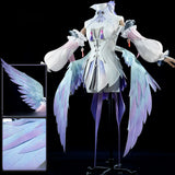 Remielle Dan Cosplay Prop Zenless Zone Zero ZZZ Stylish White Wings Form Game Anime Outfit Halloween Stage Gradient Glitter