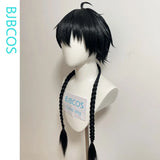 [Styled] Wuthering Waves Rover Cosplay Wig Male Black Short Hair 98CM Long Braid Main Character Resonator Halloween Party