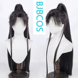 [Styled Wig]Ancient Hanfu brown Lace Front Wig cosplay fake light and night love, Lu Chen's ponytail design