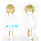 [Styled Wig]Lumine/Aether Cosplay Wigs Game Genshin Impact For Men Or Women Golden 40CM/90Cm Heat Resistant Synthetic Hair Wigs