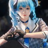 【In Stock】Hoshimachi Suisei Cosplay Costumes Anime VTuber Women Gray Plaid Dress Prop Full Set Uniform Halloween Christmas
