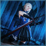 Grand Order Fate My King Altoria cosplay in black saber black dress Halloween Uniform Carnival Party Play Role Clothes
