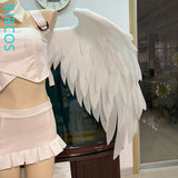 Versatile Angel White Wings Cosplay Costume Women Man Foldable White Lolita Big Wings Cosplay Halloween Carnival Party Prop