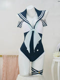 Kitagawa Marin‌ Anime My Dress Up Darling Cosplay Costumes Hat Wristband Navy Style Swimsuit Maid Outfit Halloween Clothes