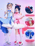 Minami Kotori‌/Takami Chika‌/Kurosawa Ruby‌ Cosplay Costume Love Live Aqours Women Pink And Blue Lolita Dress Halloween Carnival