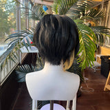 [Styled Wig]Binah Cosplay Wig Game LC Women Black And Yellow Short Hair For Heat Resistant Synthetic Halloween Party Wigs