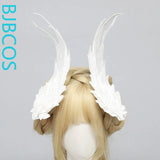 Versatile Wings Cosplay Costume Black White Angels ‌Embroidery‌ Wings Prop Halloween Christmas Decoration Party Angel Wings