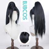 [Styled Wig]Ancient Hanfu men's cosplay wig against the water, cold leaves, and a versatile semi tied high ponytail
