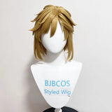 [Styled] Zelda: Breath of the Wild Link Cosplay Wig Short Golden Ponytail Heat Resistant Hair Cosplay Costume Wig + Free Wig Cap