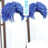 [Styled Wig]Nam Yejun Cosplay Full Lace Wig Anime VTuber Man Short Blue Hair Halloween Carnival Party Synthetic Hair  Wig