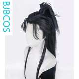 [Styled Wig]Hanfu ancient style men and women pointed cosplay wig against the cold water versatile high ponytail hairstyle
