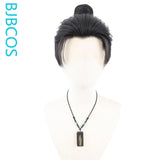 [Styled Wig]Wig tie Hanfu COS long bangs texture hair flowLace Front Wig three pointed lace hair cover