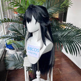 [Styled Wig]Honkai Star Rail Ashvei Black Gray Long Hair Heat Resistant Fiber Hair Ashen Detective Agency Halloween Women Men