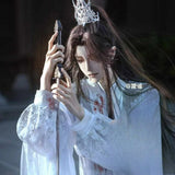 White ancient costume, white clothes, flower city, Wu Xing Xue, Chu Wanning, original cosplay, versatile bridge lady