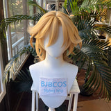 [Styled Wig]‌Kaveh Cosplay Wig Genshin Impact Man Long 50CM Linen Gold With Braid Hair Accessory For Cosplay Halloween Party Wig