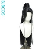 [Styled Wig]Vintage Hanfu Youth Lang Lace Front Wig Three Pointed Versatile Ancient Costume Male COS Wig Styling Wig Set