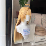 [Styled Wig] High quality Cissia Cosplay Wig Golden long hair Heat Resistant Synthetic Anime Wigs + Wig Cap