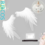 Versatile Wings Cosplay Game Anime Black And White Big Wings Costume Prop Halloween Christmas Decoration Party Angel Wings