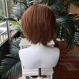[Styled Wig]Squall Leonhart Cosplay Wig Man Short Brown Style Hair Resistant Anime Cosplay Theme Party Heat Resistant Synthetic