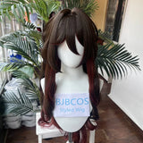 [Styled Wig]Honkai Star Rail Nihility Fugue SP Tingyun Cosplay Wig Long Brown Hair Halloween Carnival Party