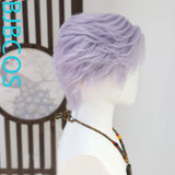 [Styled Wig]Daily male COS versatile short hair set, light purple Japanese and Korean teenage wig set