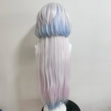 [Styled] WUWA Mornye Cosplay Wig 85cm Long Silver Blue Wig Anime Heat Resistant Synthetic Wigs for Halloween Carnival Party