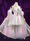 Columbina Game Cosplay Costume Genshin Impact 【XXS-2XL】Fes Cosplay Women Costume Halloween White Princess Dress Plus Size