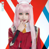 02 Zero Two Cosplay Costume DARLING in the FRANXX Cosplay DFXX Women Costume Full Sets Dress With Headwear