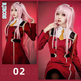 02 Zero Two Cosplay Costume DARLING in the FRANXX Cosplay DFXX Women Costume Full Sets Dress With Headwear
