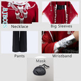 Anime Tian Guan Ci Fu Cosplay Hua Cheng Costume Heaven Official's Bless HuaCheng Red Costume Ghost King's Music Full Set Cosplay