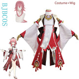 Genshin Impact Yae Miko Guuji Yae Cosplay Costume Cos Wigs Shoes Games Uniform Dress Outfits Halloween Costumes For Women